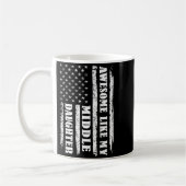 Awesome Like My Middle Daughter Men Funny For Dad Kaffeetasse (Links)