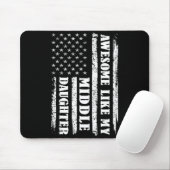 Awesome Like My Middle Daughter Men Funny For Dad Mousepad (Mit Mouse)