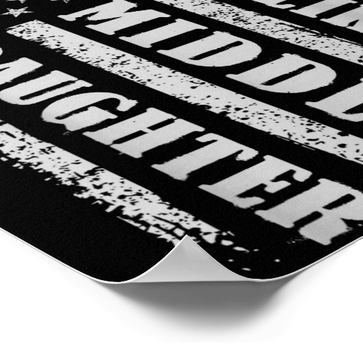 Awesome Like My Middle Daughter Men Funny For Dad Poster (Ecke)