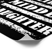 Awesome Like My Middle Daughter Men Funny For Dad Poster (Ecke)