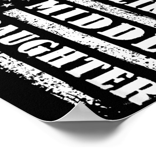 Awesome Like My Middle Daughter Men Funny For Dad Poster (Ecke)