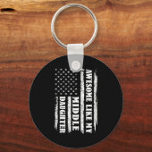 Awesome Like My Middle Daughter Men Funny For Dad Schlüsselanhänger (Vorderseite)