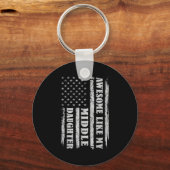 Awesome Like My Middle Daughter Men Funny For Dad  Schlüsselanhänger (Vorderseite)