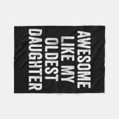 Awesome Like My Oldest Daughter Funny Dad Jokes Fa Fleecedecke (Vorderseite (Horizontal))