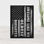 Awesome Like My Oldest Daughter Men Funny For Dad  Karte (Vorderseite)