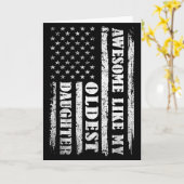 Awesome Like My Oldest Daughter Men Funny For Dad Karte (Gelbe Blume)