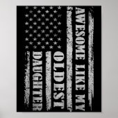 Awesome Like My Oldest Daughter Men Funny For Dad Poster (Vorne)