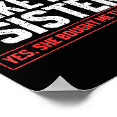 Awesome Like My Sister Sarcastic Funny Brother  Poster (Ecke)