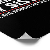 Awesome Like My Sister Sarcastic Funny Brother  Poster (Ecke)