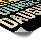 Awesome Like My Youngest Daughter Funny Father's D Poster (Ecke)