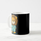 Awesome Lion In Pajama For Funny Animal Sleepwear Kaffeetasse (Vorderseite Links)