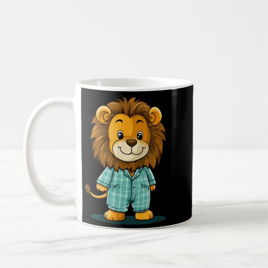 Awesome Lion In Pajama For Funny Animal Sleepwear Kaffeetasse (Links)