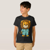 Awesome Lion In Pajama For Funny Animal Sleepwear T-Shirt (Vorne ganz)