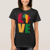 Awesome Love Africa Black History African Proud Ce T-Shirt (Vorderseite)
