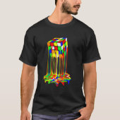 Awesome Melting Rubik Rubix Rubics Cube T-Shirt (Vorderseite)