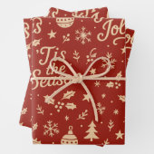 Awesome Merry Christmas phrase pattern Geschenkpapier Set (Beispiel)