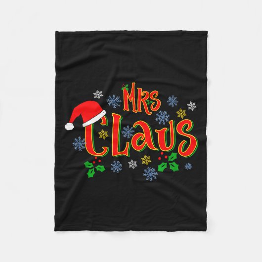 Awesome Mrs Claus Christmas Design For Women Holid Fleecedecke (Vorderseite)