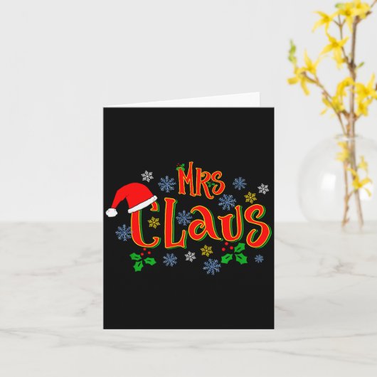 Awesome Mrs Claus Christmas Design For Women Holid Karte (Gelbe Blume)