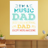 Awesome Music Dad Fathers Day Funny Gift Leinwanddruck (Insitu (Wohnzimmer))