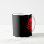 Awesome Music Skull Rocker Greeting Red Skull Kaffeetasse (VorderseiteRechts)