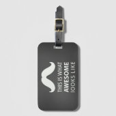Awesome Mustache Gepäckanhänger (Vorderseite Vertikal)