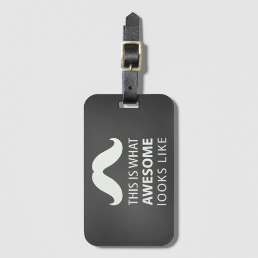 Awesome Mustache Gepäckanhänger (Vorderseite Vertikal)