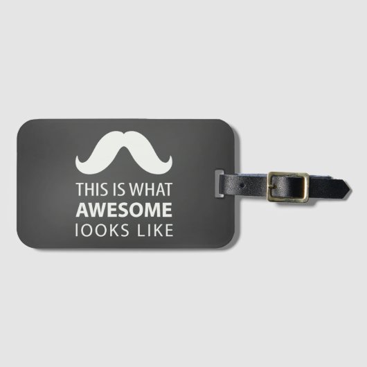 Awesome Mustache Gepäckanhänger (Vorderseite (Horizontal))