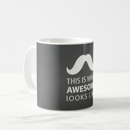 Awesome Mustache Kaffeetasse (Vorderseite Links)