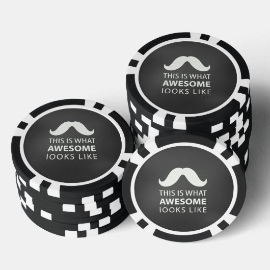 Awesome Mustache Pokerchips (Stapel)