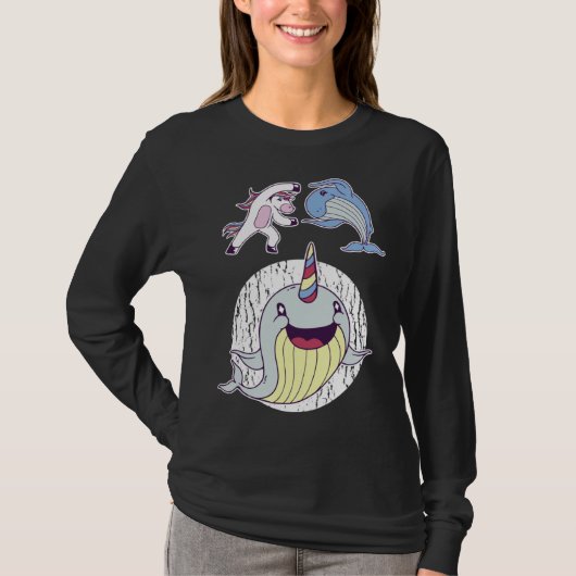 Awesome Narwhal Unicorns Of The Sea T-Shirt (Vorderseite)