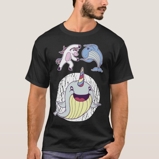 Awesome Narwhal Unicorns Of The Sea T-Shirt (Vorderseite)