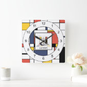 Awesome Neoplasticism Letter U Quadratische Wanduhr (Zuhause)