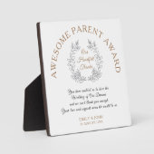 Awesome Parent Award/Thank You/Leaves/Wedding Fotoplatte (Vorderseite)