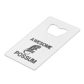 AWESOME POSSUM GELDBEUTEL FLASCHENÖFFNER (Vorderseite Schrägansicht)