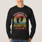 Awesome Promoted To Auntie Again Aunt Again T-Shirt (Vorderseite)