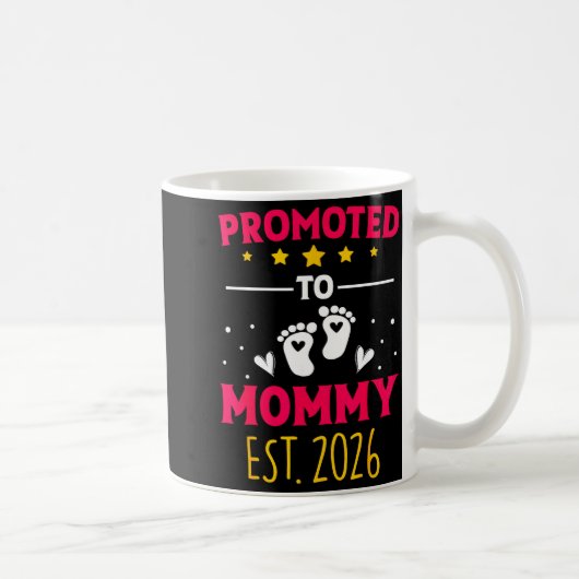 Awesome Promoted To Mommy 2026 Pregnancy Announcem Kaffeetasse (Rechts)