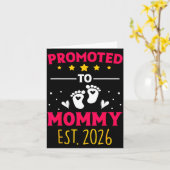 Awesome Promoted To Mommy 2026 Pregnancy Announcem Karte (Gelbe Blume)