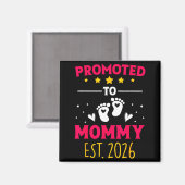 Awesome Promoted To Mommy 2026 Pregnancy Announcem Magnet (Vorderseite/Rückseite)