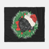 Awesome Pug Christmas Shirt Fleecedecke (Vorderseite (Horizontal))