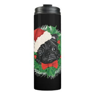 Awesome Pug Christmas Shirt Thermosbecher
