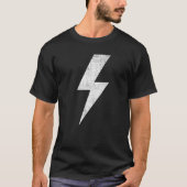 Awesome Retro Distressed WHITE Lightning Bolt T-Shirt (Vorderseite)