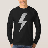Awesome Retro Front & Back BLACK & WHITE Lightning T-Shirt (Vorderseite)