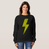 Awesome Retro Front & Back BLACK & YELLOW Lightnin Sweatshirt (Vorne ganz)