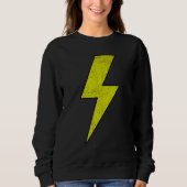 Awesome Retro Front & Back BLACK & YELLOW Lightnin Sweatshirt (Vorderseite)