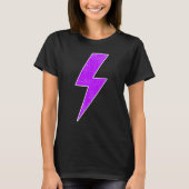 Awesome Retro Front & Back PURPLE & WHITE Lightnin T-Shirt (Vorderseite)