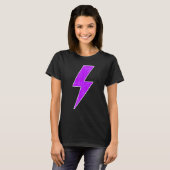 Awesome Retro Front & Back PURPLE & WHITE Lightnin T-Shirt (Vorne ganz)
