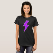 Awesome Retro Front & Back PURPLE & WHITE Lightnin T-Shirt (Vorne ganz)