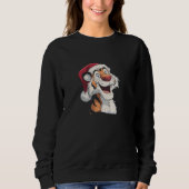 Awesome Santa Claus Tiger Graphic Sweatshirt (Vorderseite)