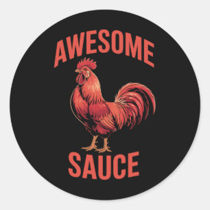 Awesome Sauce Hahn-Shirt Lustiger Hühner-Humor Vi Runder Aufkleber