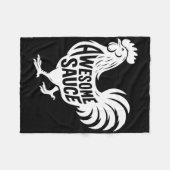 Awesome Sauce Rooster Hähnchen Fleecedecke (Vorderseite (Horizontal))